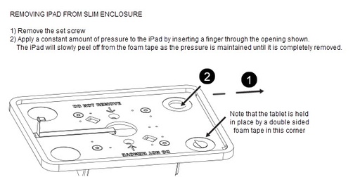 Removing iPad from Slim enclosure